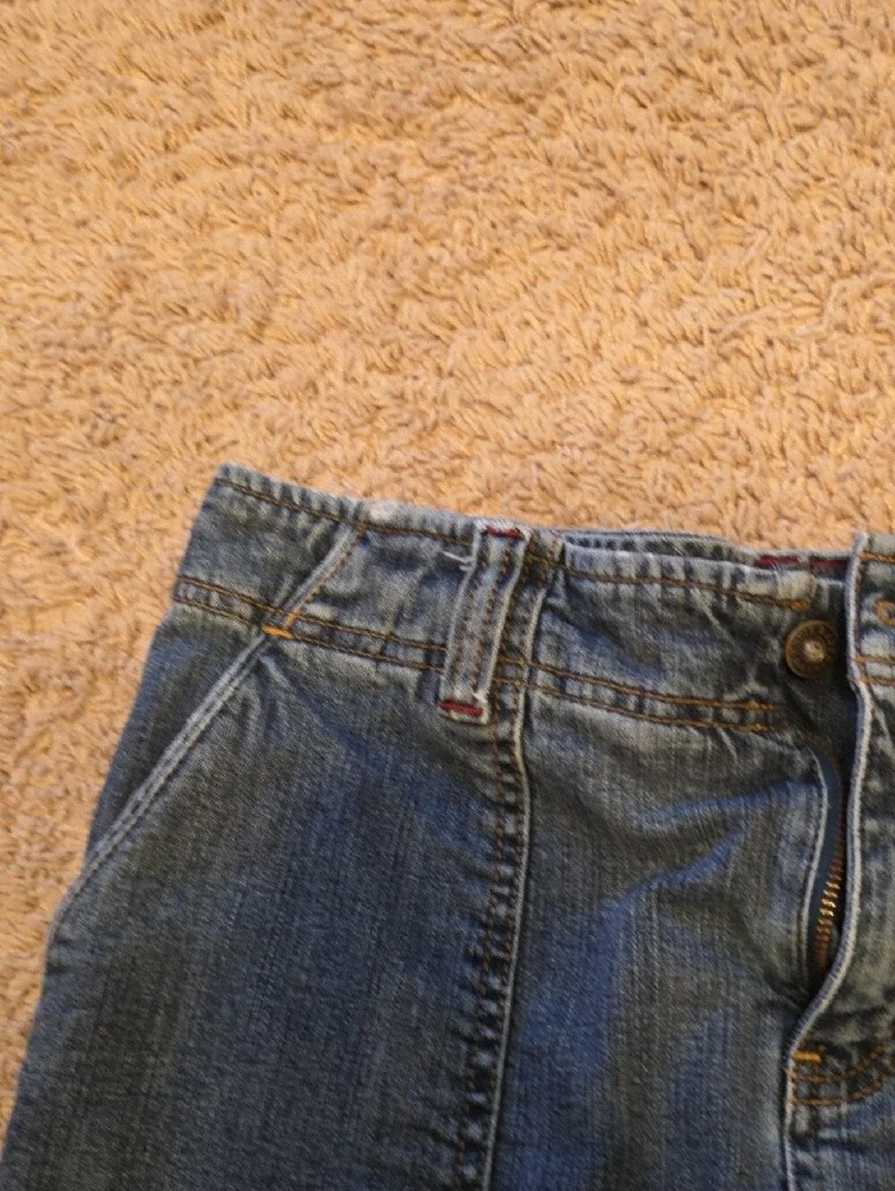 Eddie Bauer Denim Skirt in Medium Blue Wash